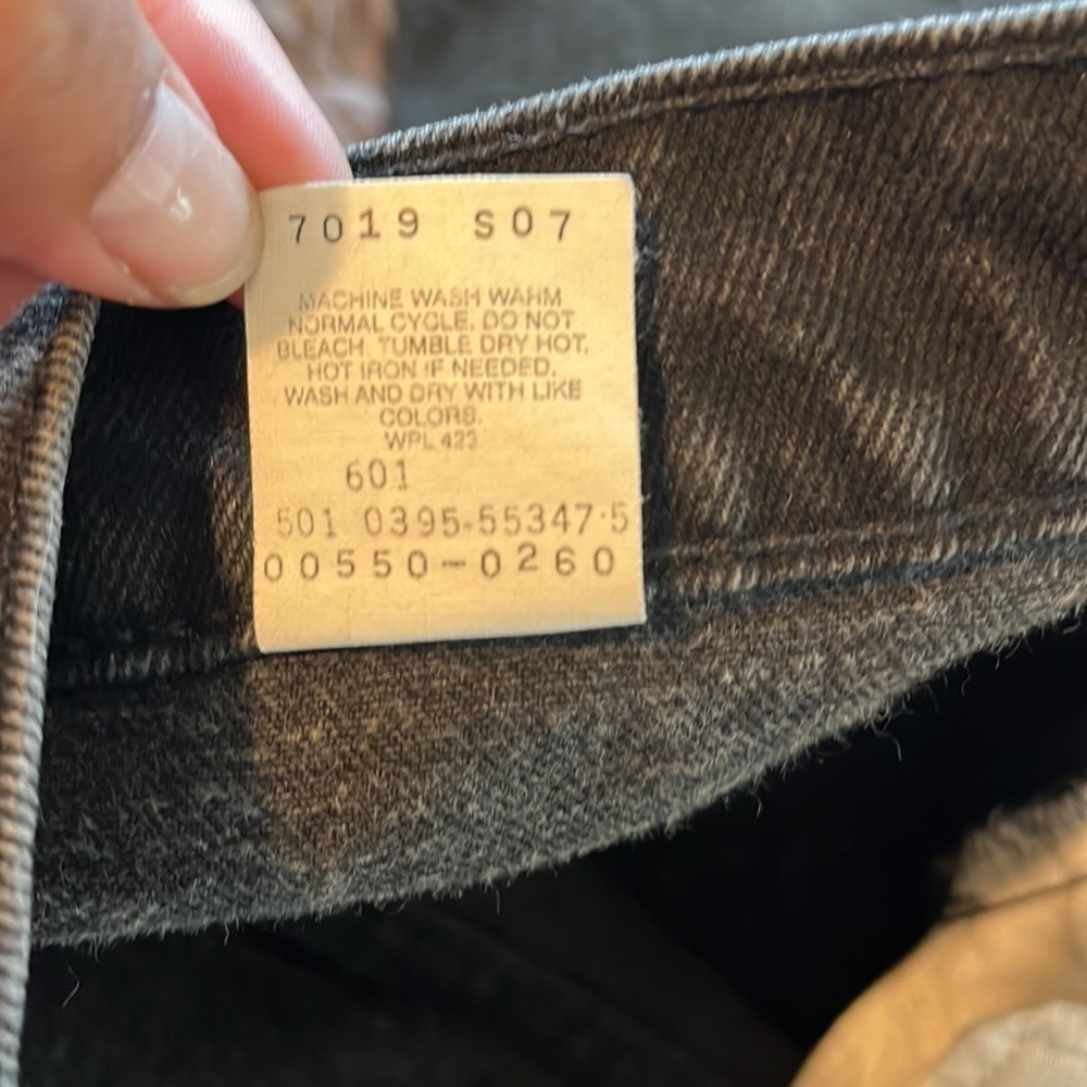 levis 550 made in usa 38x30 black relaxed fit tapered dst Jeans.  Great con. - Picture 7 of 7